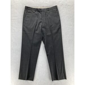 Santorelli Pants Mens 38 Gray Romeo Italian Dress Wool Flat Front Made in Italy